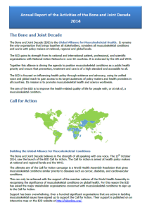 Annual Report of the Activities of the Bone & Joint Decade 2014